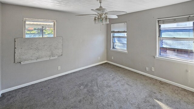 5706 Rocky Ridge Rd, Dallas, TX 75241 - spare room with ceiling fan, carpet, and baseboards