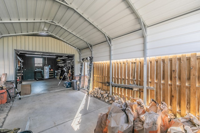 garage featuring a carport