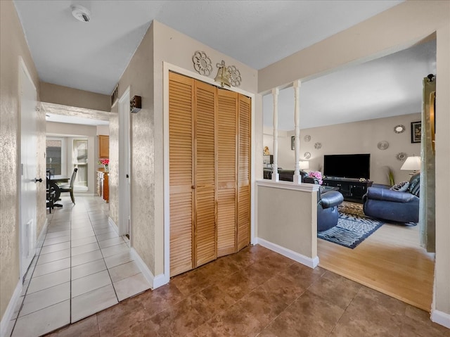 hall featuring hardwood / wood-style floors