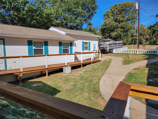 deck featuring outdoor lounge area