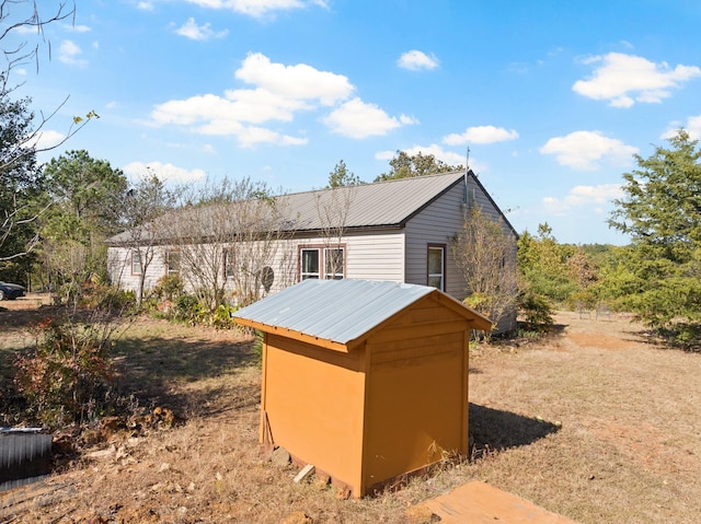 view of shed