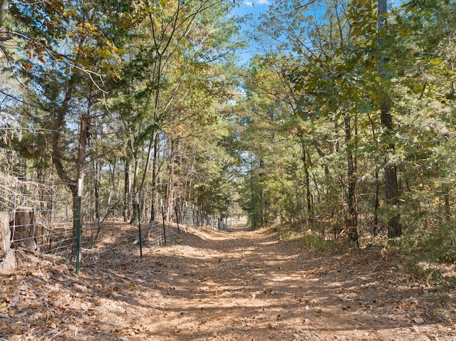 view of landscape featuring a view of trees