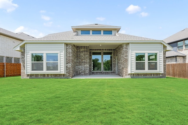 3909 Birch Grove Bnd, Denton, TX 76226 - rear view of property with brick siding, a patio, and roof with shingles