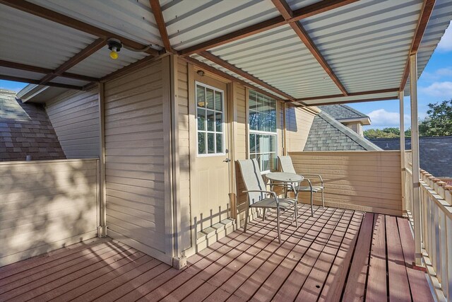 1252 Orchard Ln, Ennis, TX 75119 - view of wooden deck