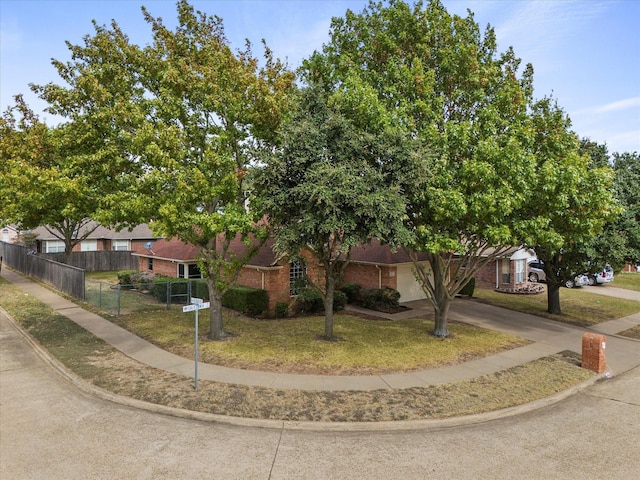 view of property hidden behind natural elements