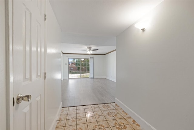 hall featuring light hardwood / wood-style floors