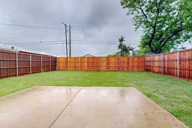 view of yard featuring a patio