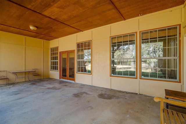 view of patio with french doors