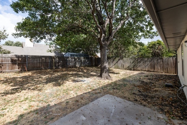 view of yard featuring a patio area