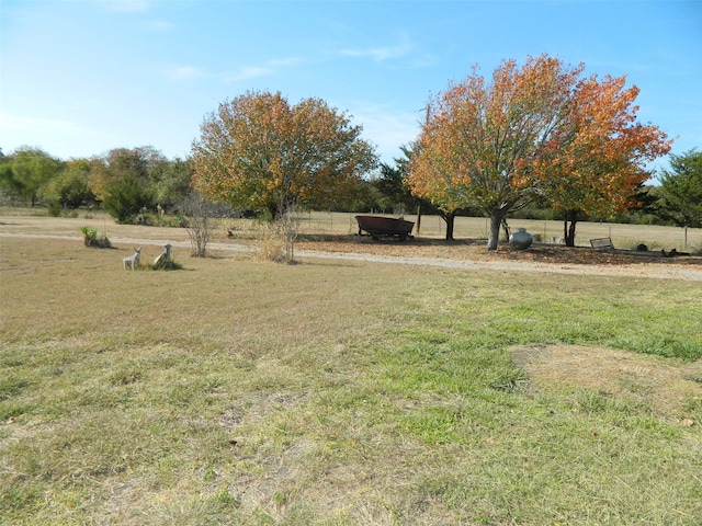 view of yard featuring a rural view