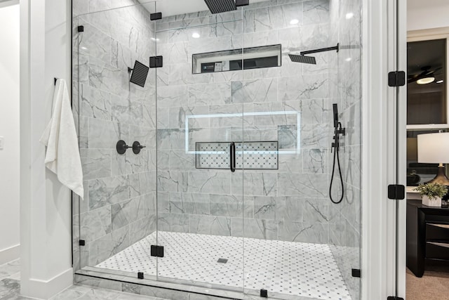 bathroom with walk in shower