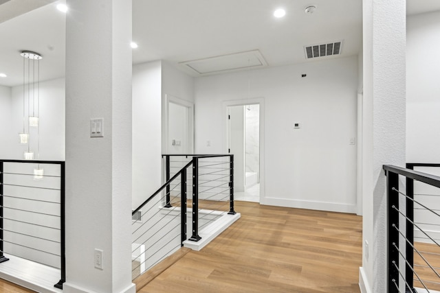 hall featuring hardwood / wood-style floors