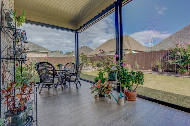 view of sunroom / solarium