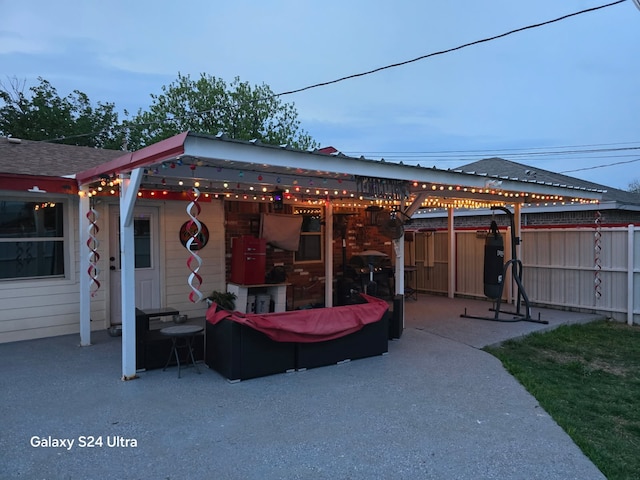 2725 S 40th St, Abilene, TX 79605 - back of house featuring a patio, roof with shingles, and fence
