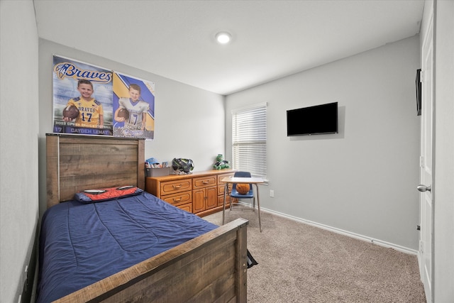 view of carpeted bedroom