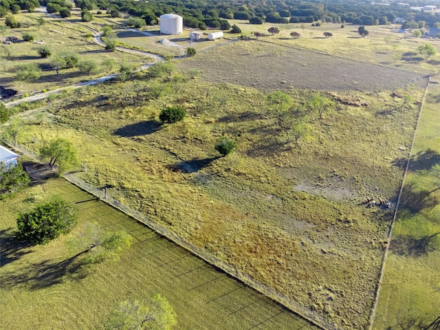 aerial view featuring a rural view