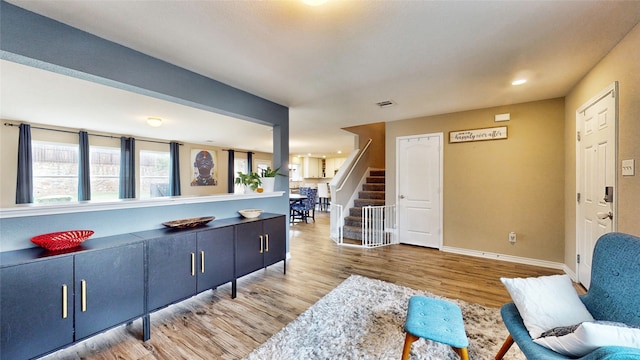 interior space featuring light hardwood / wood-style floors