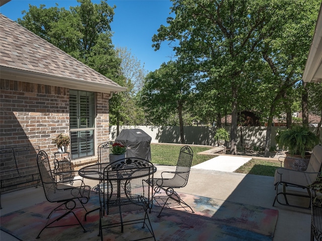 view of patio with grilling area