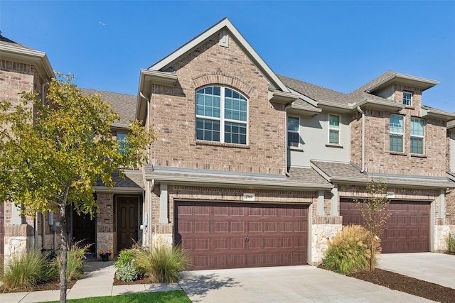 view of property with a garage