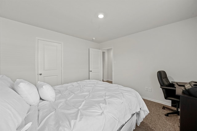 bedroom with carpet floors