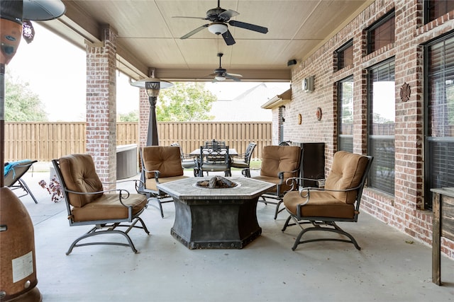 view of swimming pool featuring a patio area and an in ground hot tub