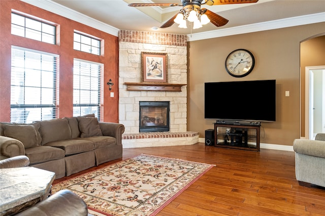 carpeted office space featuring crown molding