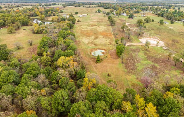 bird's eye view with a rural view