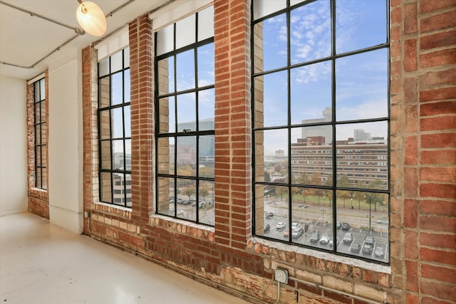 details featuring concrete flooring