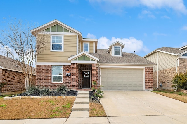 view of front of house featuring a garage