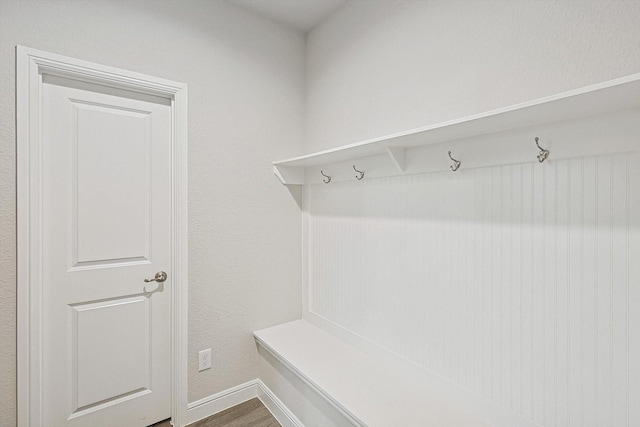 mudroom featuring hardwood / wood-style flooring