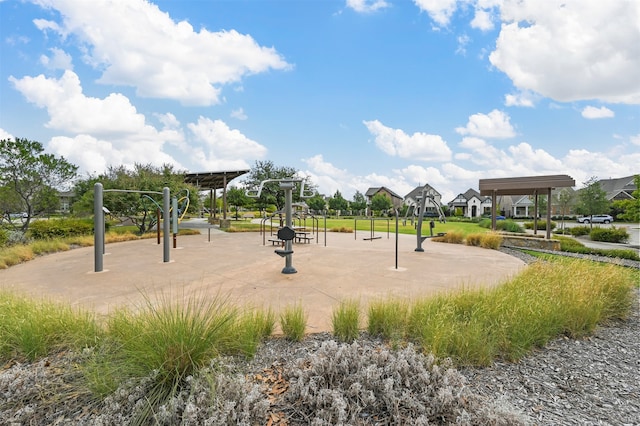 view of community featuring a playground