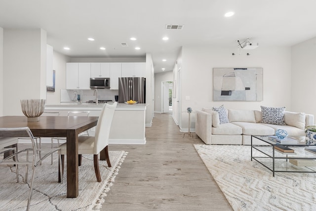 interior space featuring light hardwood / wood-style floors