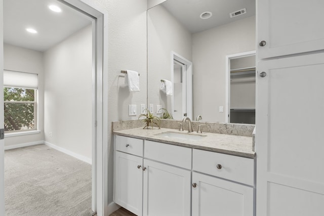 bathroom featuring vanity