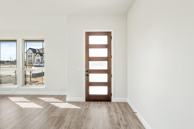 entryway featuring light hardwood / wood-style floors