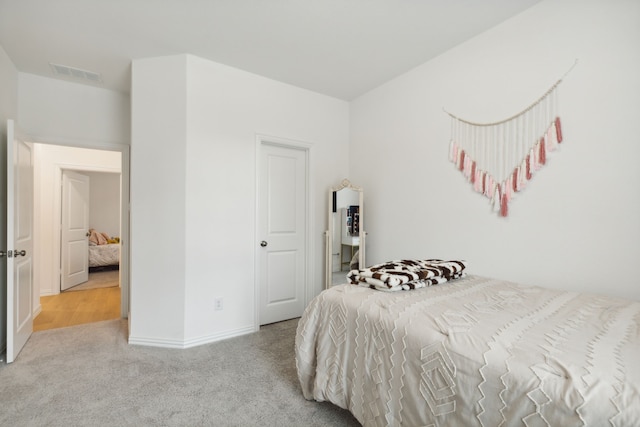 view of carpeted bedroom