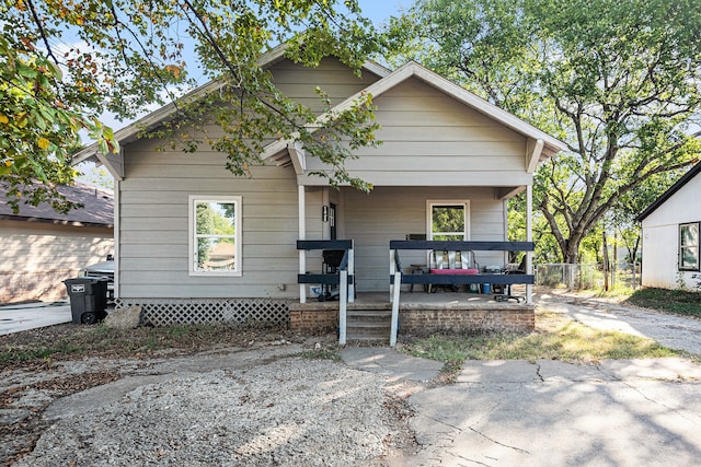 bungalow with covered porch