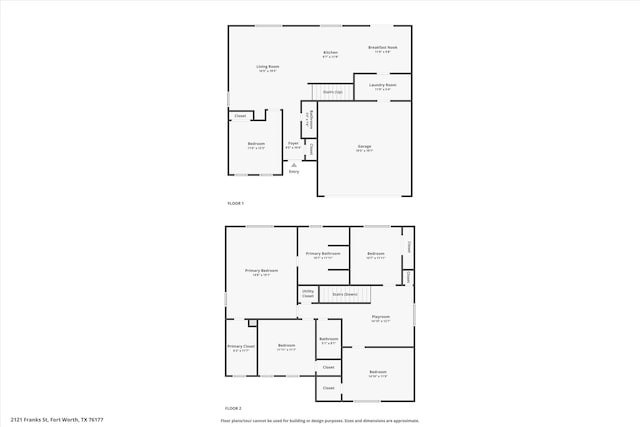 2121 Franks St, Fort Worth, TX 76177 - floor plan / room layout