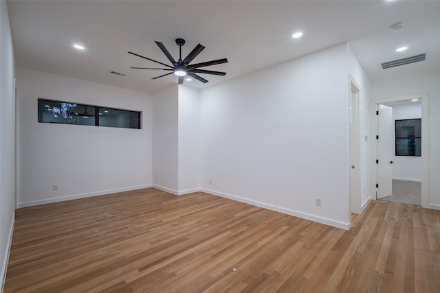 bedroom featuring access to outside, ceiling fan, and hardwood / wood-style flooring