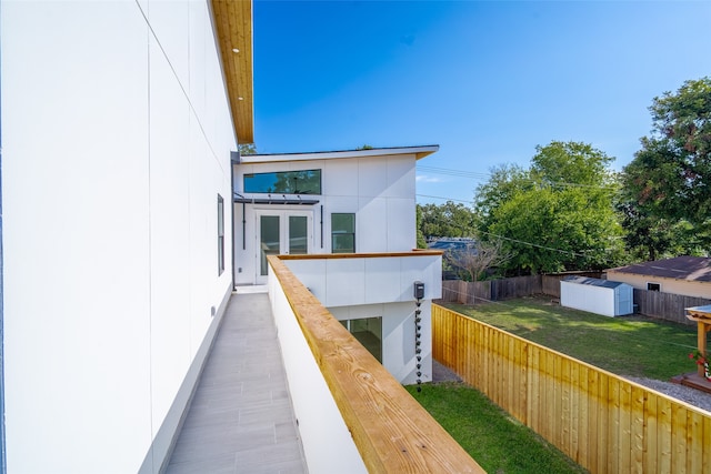 rear view of property with a lawn