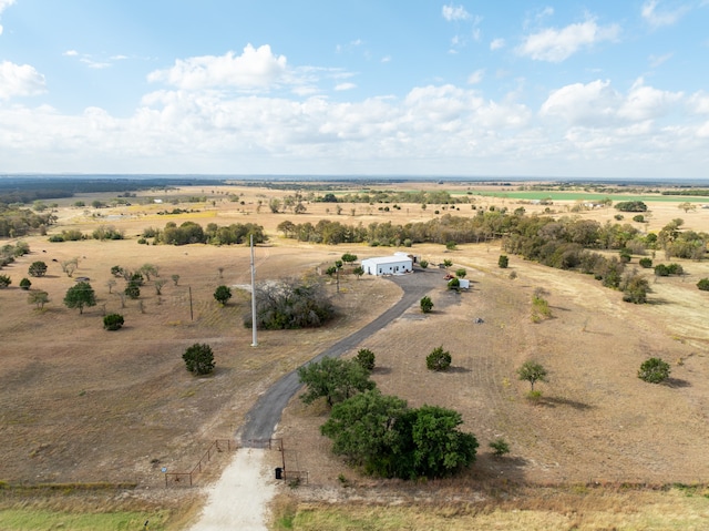 aerial view with a rural view