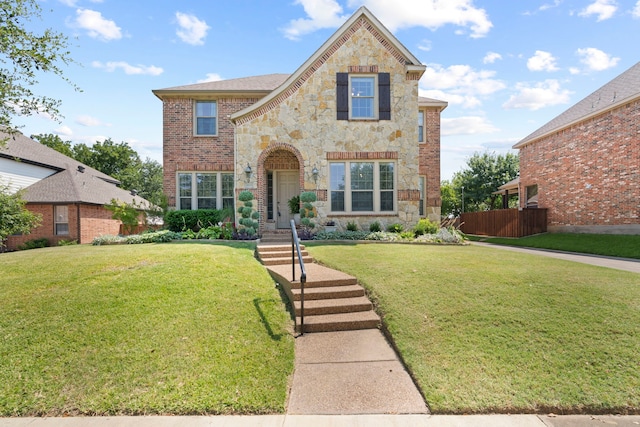 view of front of house featuring a front yard