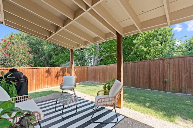 view of patio / terrace featuring area for grilling