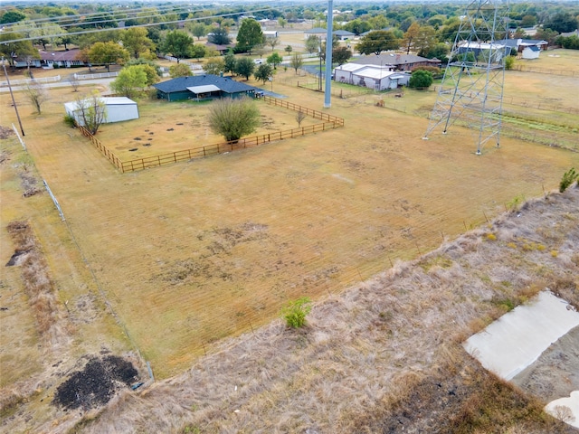 aerial view with a rural view