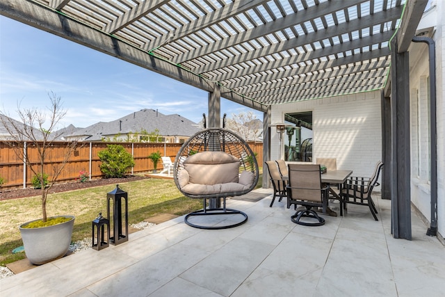 view of patio / terrace with a pergola