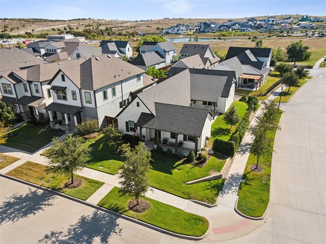 aerial view featuring a residential view