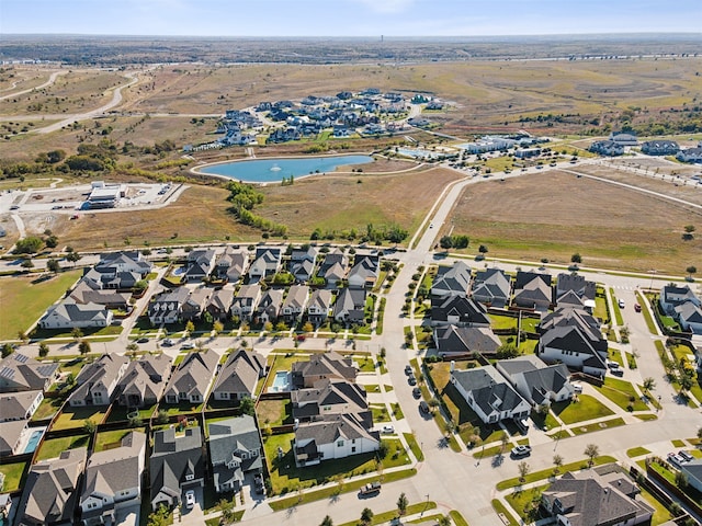 aerial view with a residential view