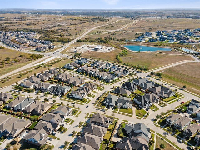 drone / aerial view with a residential view