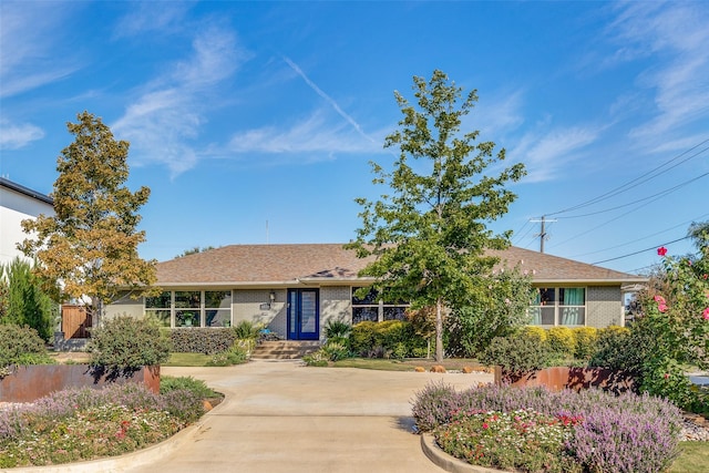 view of ranch-style home