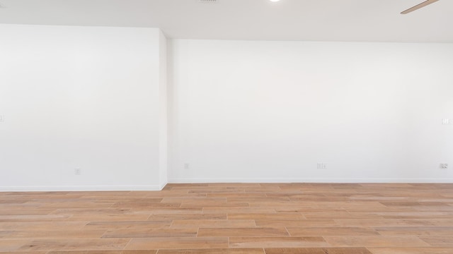 empty room featuring light wood-type flooring