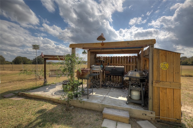 view of patio / terrace featuring area for grilling